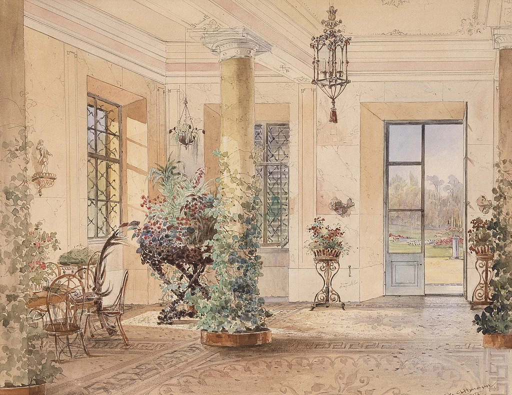 Sala Terrena in un castello - Altamann Anton